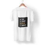 Eat Sleep Pubg Repeat T-shirt White