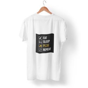 Eat Sleep Pubg Repeat T-shirt White