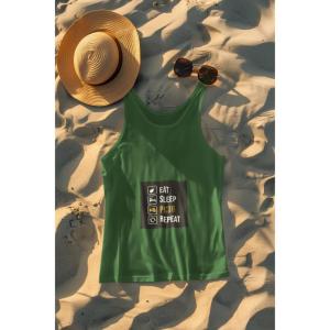 Eat Sleep Pubg Repeat Tank Top Bottle Green
