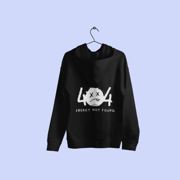 Energy Not Found Hoodie Black