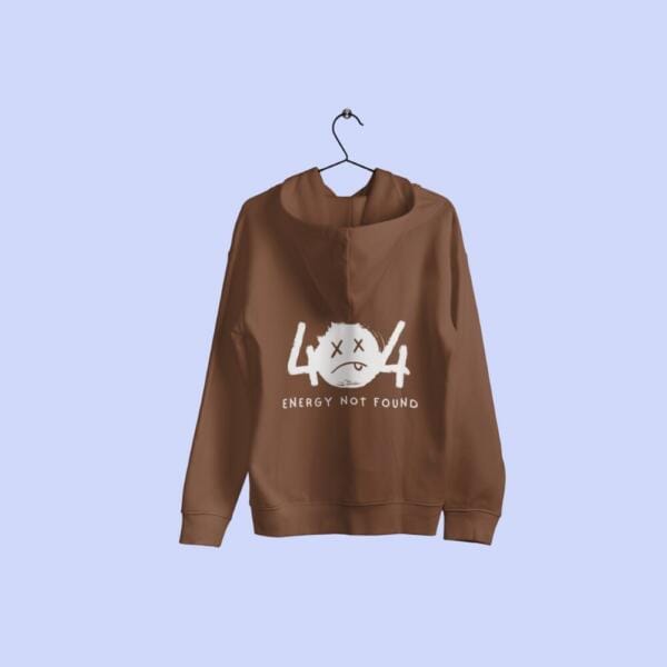 Energy Not Found Hoodie Brown