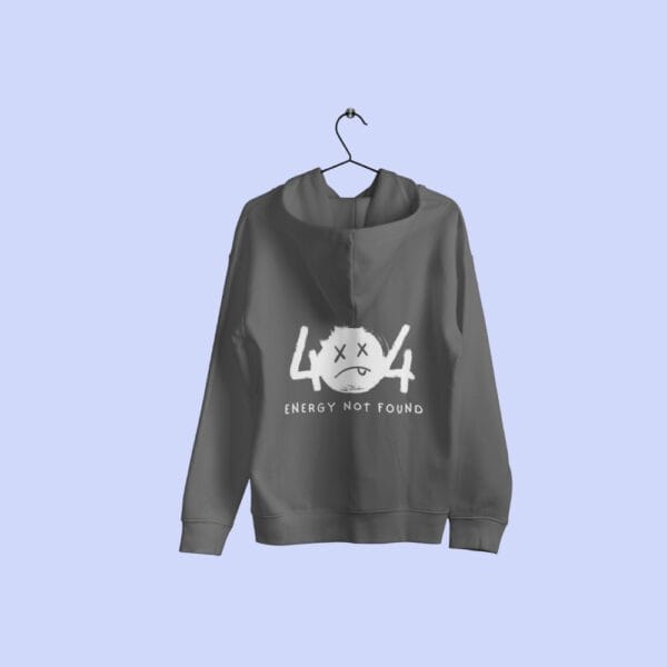 Energy Not Found Hoodie Grey