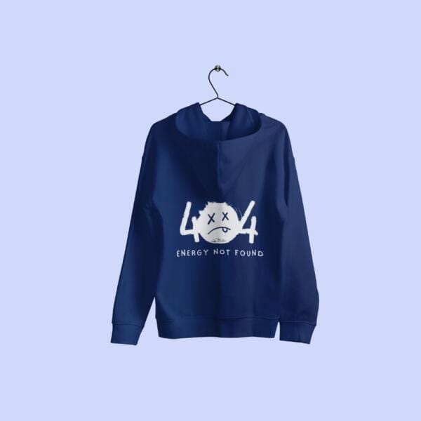 Energy Not Found Hoodie Navy Blue