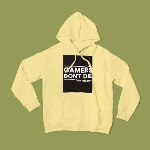 Gamers Don't Die Hoodie Beige