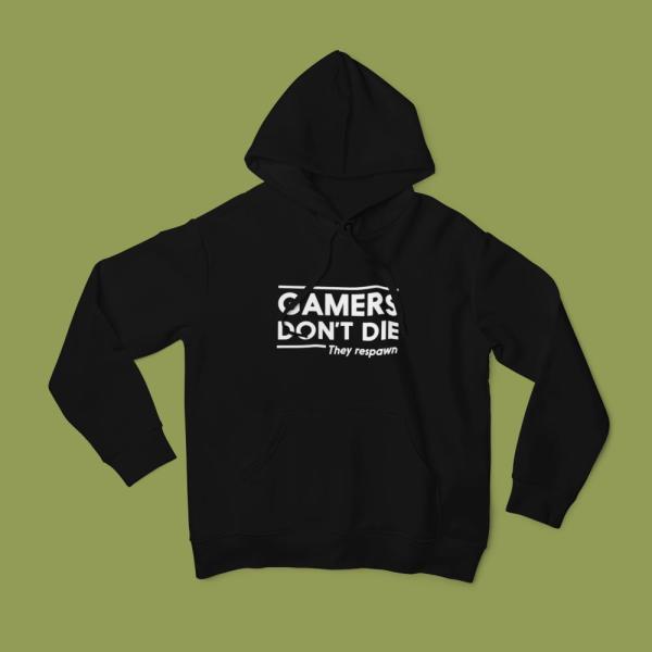 Gamers Don't Die Hoodie Black