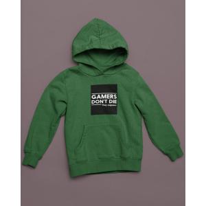 Gamers Don't Die Hoodie Bottle Green