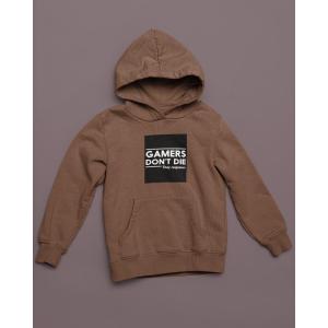Gamers Don't Die Hoodie Brown