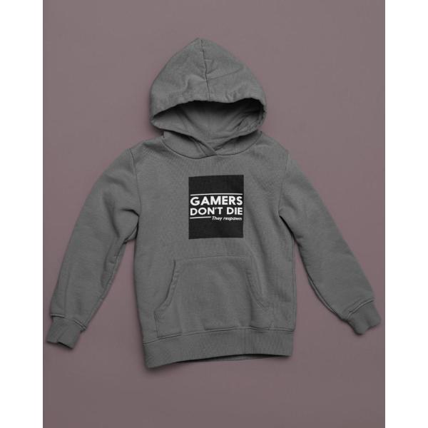 Gamers Don't Die Hoodie Grey