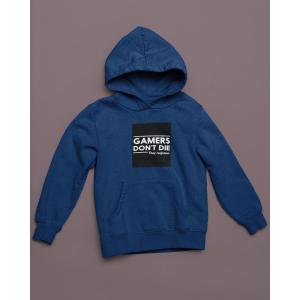 Gamers Don't Die Hoodie Navy Blue