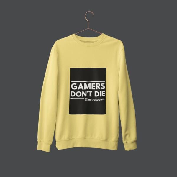 Gamers Don't Die Sweatshirt Beige