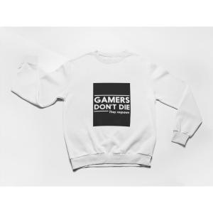 Gamers Don't Die Sweatshirt White