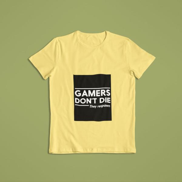 Gamer's Don't Die T-shirt Beige