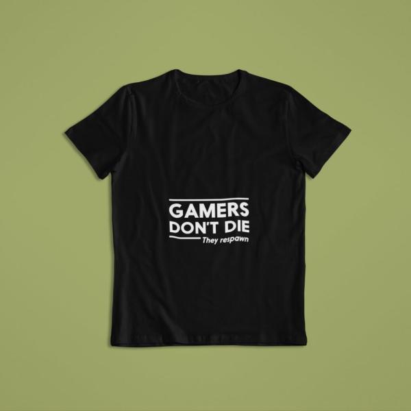 Gamer's Don't Die T-shirt Black