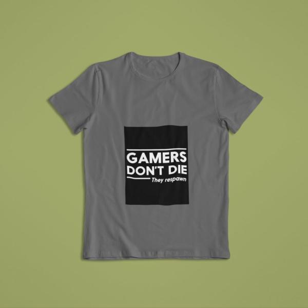 Gamer's Don't Die T-shirt Grey