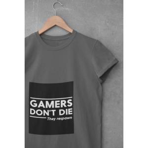 Gamers Don't Die T-shirt Grey