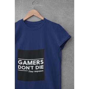 Gamers Don't Die T-shirt Navy Blue
