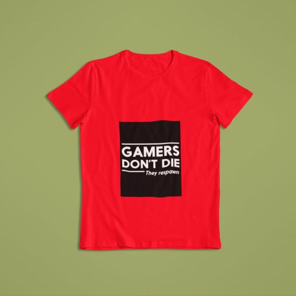 Gamer's Don't Die T-shirt Red