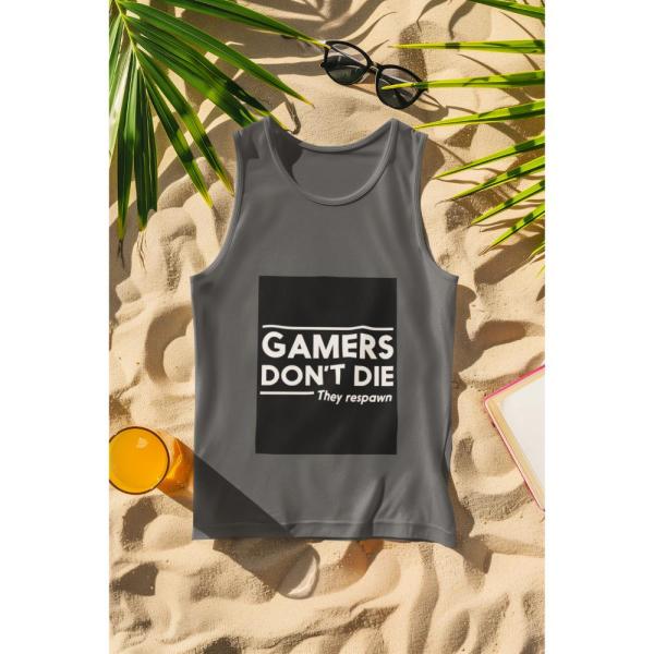 Gamers Don't Die Tank Top Grey