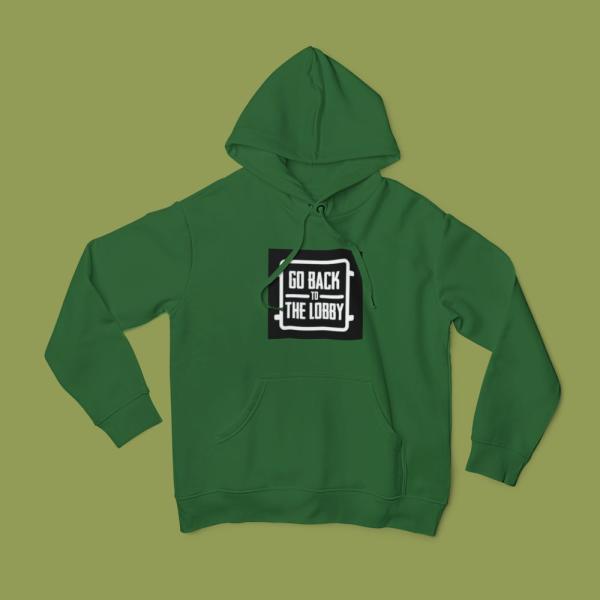 Go Back To The Lobby Hoodie Bottle Green