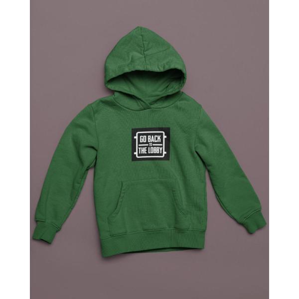 Go Back To The Lobby Hoodie Bottle Green