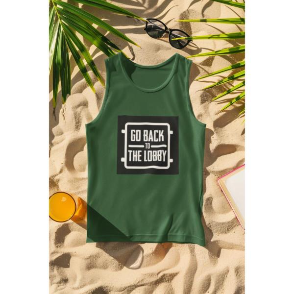 Go Back To The Lobby Tank Top Bottle Green