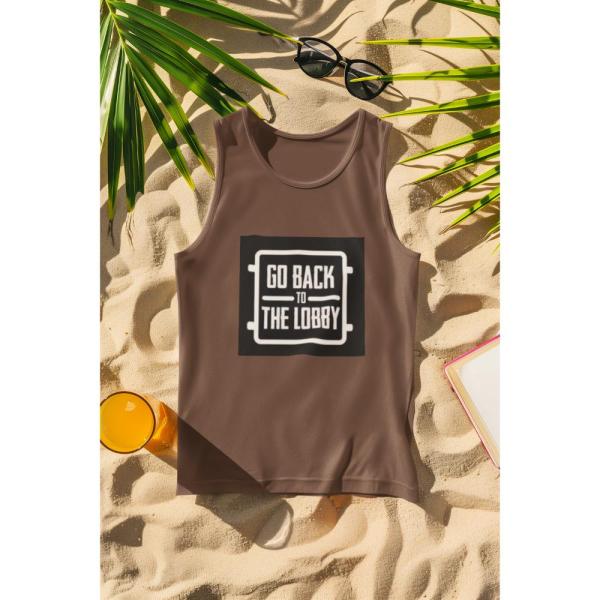 Go Back To The Lobby Tank Top Brown