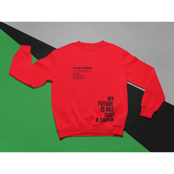 I'M Not Average Sweatshirt Red