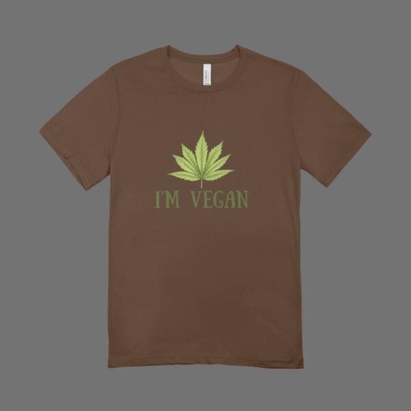 I'M Vegan T-Shirt Brown