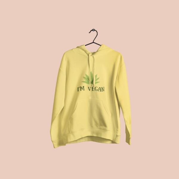 I'm Vegan Hoodie Beige