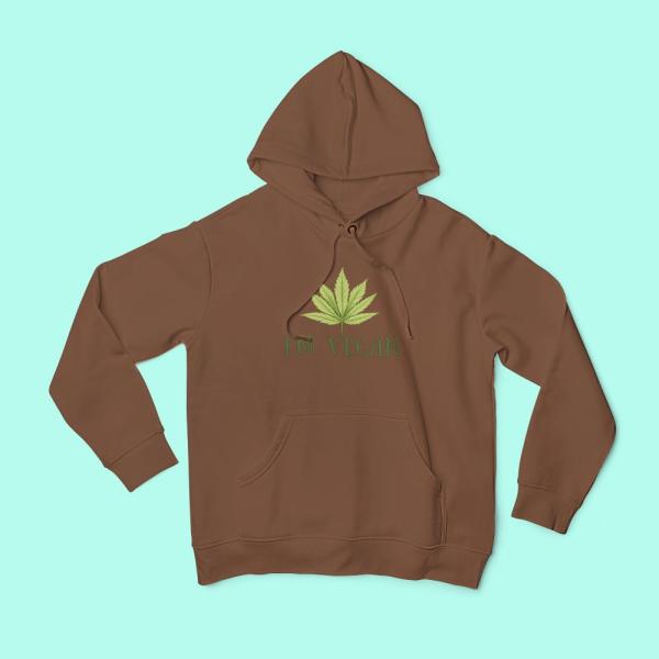 I'm Vegan Hoodie Brown
