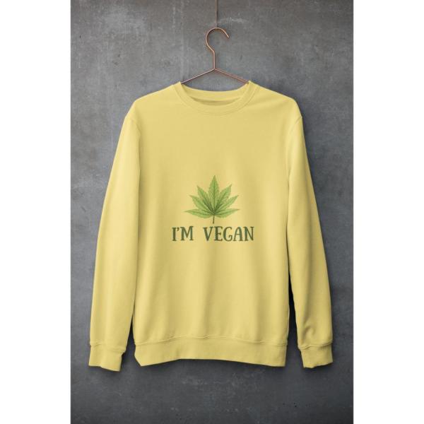 I'm Vegan Sweatshirt Yellow