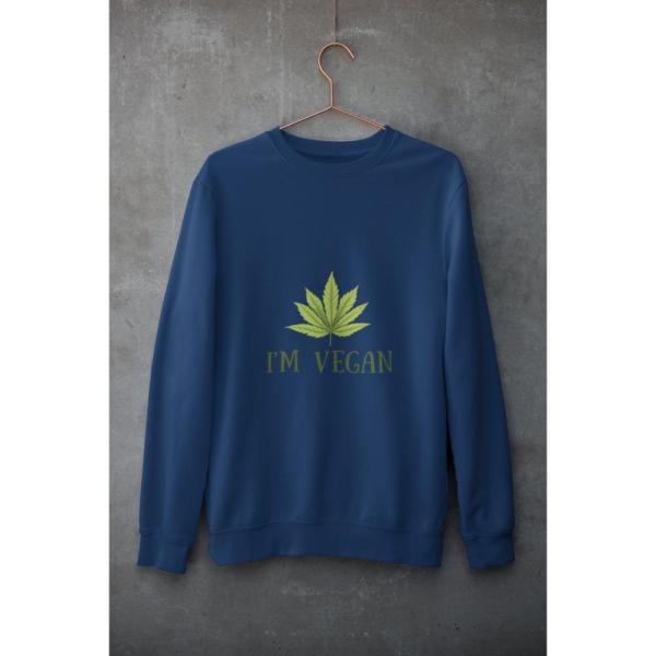 I'm Vegan Sweatshirt Blue