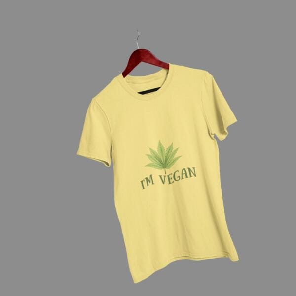 I'm Vegan T-Shirt Beige