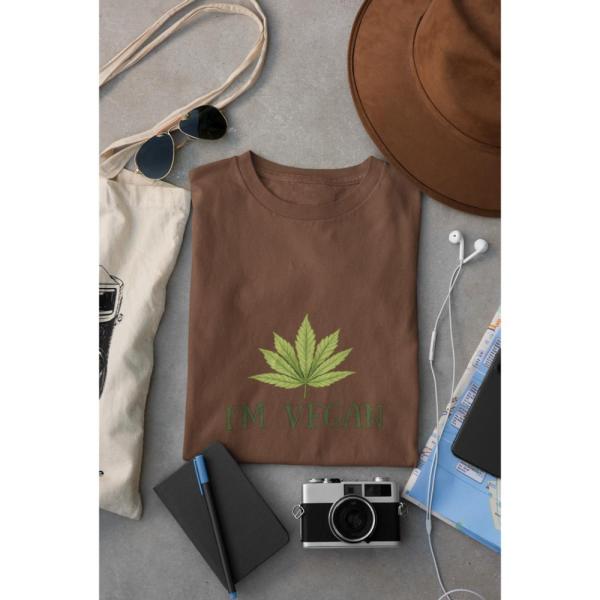 I'm Vegan T-Shirt Brown