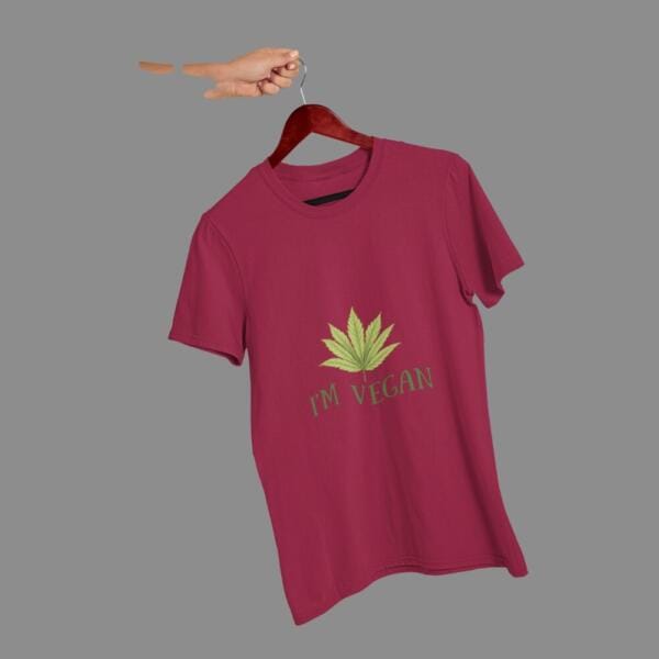 I'm Vegan T-Shirt Maroon