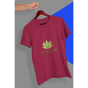 I'm Vegan T-Shirt Maroon