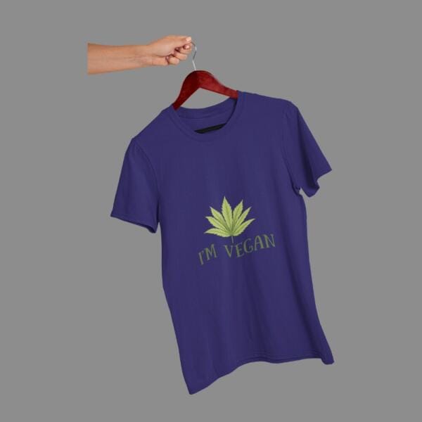 I'm Vegan T-Shirt Navy Blue