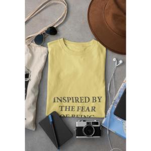 Inspired By The Fear Of Being Average T-shirt Beige