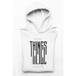 Make Things Happen Hoodie White