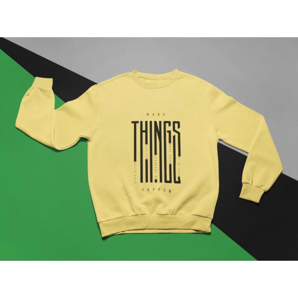 Make Things Happen Sweatshirt Beige