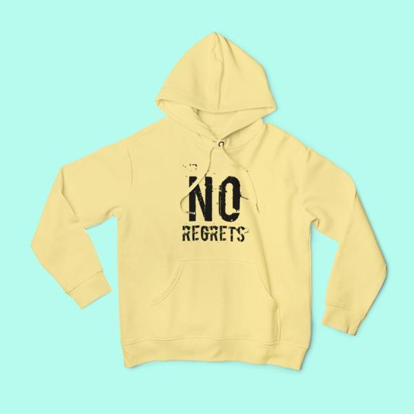 No Regrets Hoodie Beige