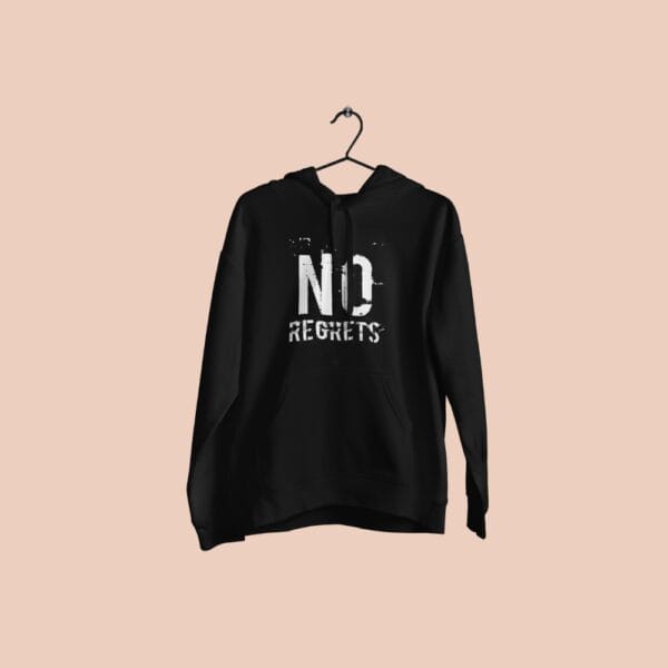 No Regrets Hoodie Black