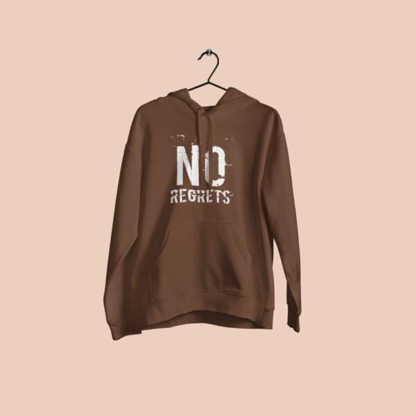 No Regrets Hoodie Brown