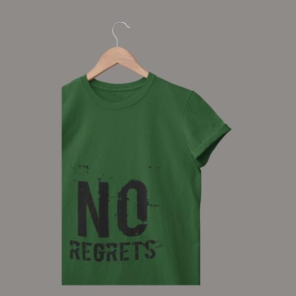 No Regrets T-Shirt Bottle Green
