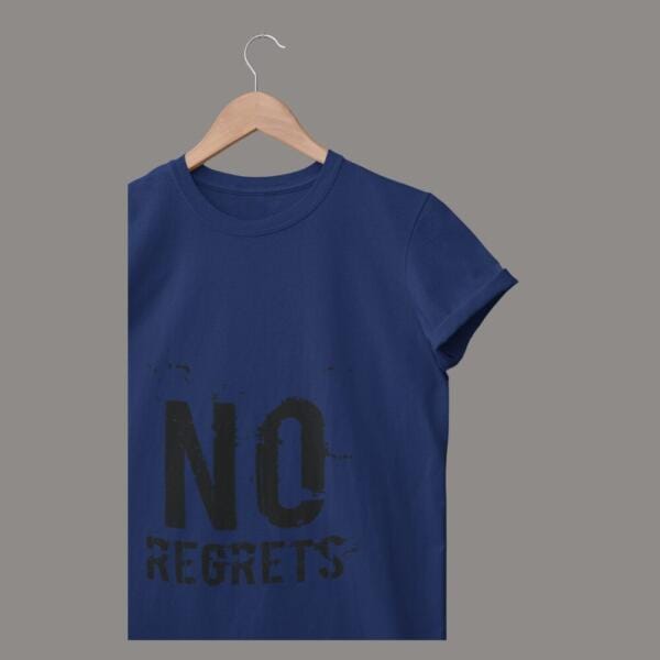 No Regrets T-Shirt Navy Blue