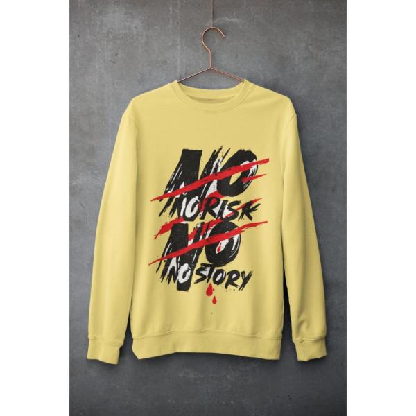 No Risk No Story Sweat Shirt Yellow