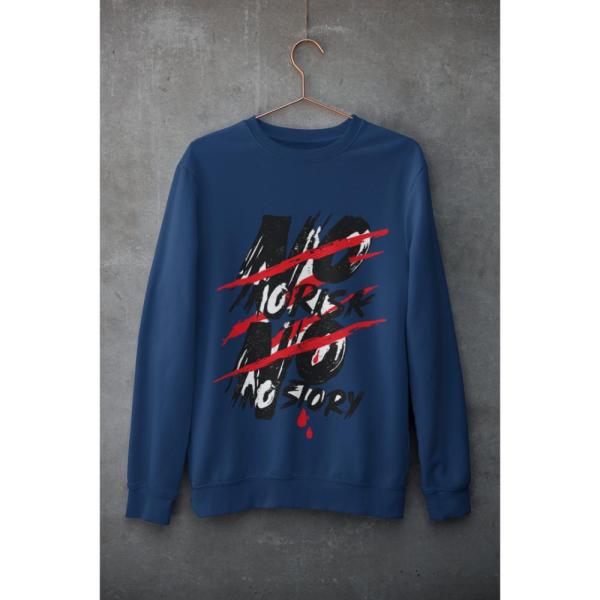 No Risk No Story Sweat Shirt Blue