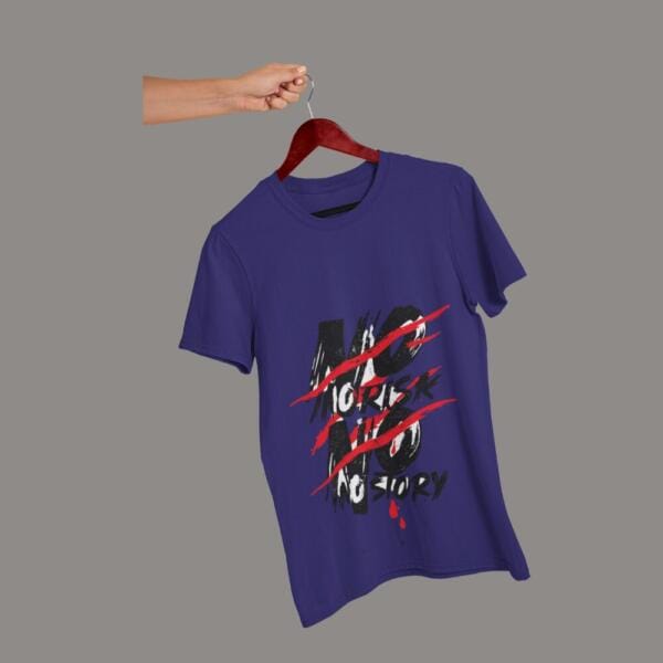 No Risk No Story T-Shirt Navy Blue