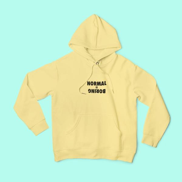 Normal Is Boring Hoodie Beige
