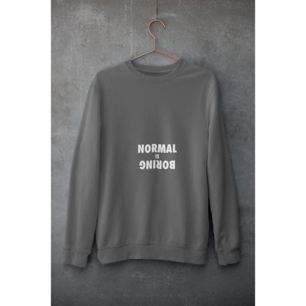 Normal Is Boring Sweatshirt Grey